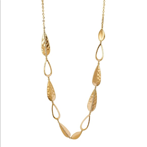 new directions Jewelry - Teardrop Link Necklace with Stone Accents